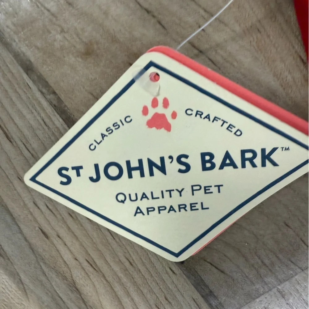 NWT St Johns Bark Quilted Dog Coat Medium Cabaret Red Vest Jacket Pet Dogs